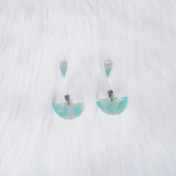 Blue Acrylic With Studs