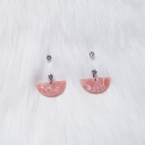 Pink Acrylic With Studs